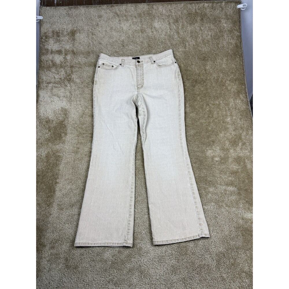 NY Jeans New York & Co Size 15 Beige Wash Jeans Bootcut B187